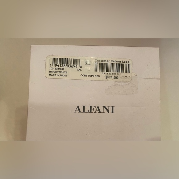 Alfani Men’s 4 Pack White Crew Neck Regular Fit T-Shirt Size XXL NWT - Picture 4 of 4